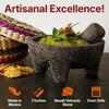 Mexican Molcajete Bowl with Tortilla Basket by Verve Culture, Basalt