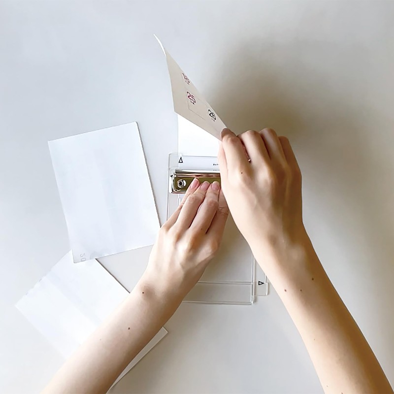 Kutsuwa VS028CL Paper Cutter Binder, Clear