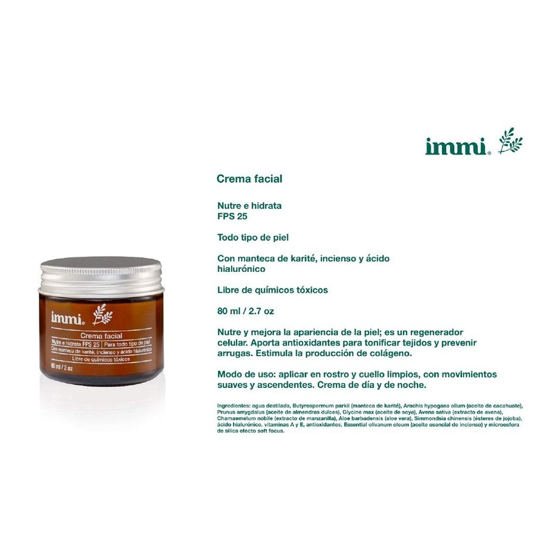 IMMI BY VERDE A LA MEXICANA Crema Facial con karité,