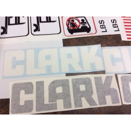Clark New Clark forklift decal kit with safety decals.