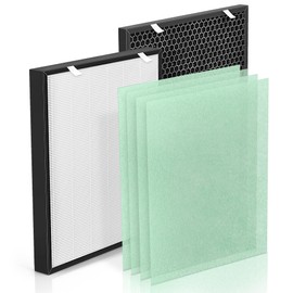 Air 400 Replacement Filter Compatible with Bissell Air Purifier Filter Replacement 3365 2520 2521 for Bissell Air Purifier Air400 and 24791, 1 H13 True HEPA, 1 Activated Carbon Filter & 4 Pre-Filter