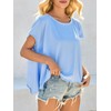 Cicy Bell Women Oversized Batwing Short Sleeve Tops Summer Irregular