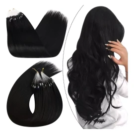 Ugeat Extensiones Cabello Humano #1 Read Negro 14in 1gr