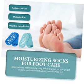 WOONEKY 2pairs Moisturizing Gel Socks of Comfortable Foot Masks for Women for Home Salon Use Lightweight Durable for Dry Cracked Feet Care