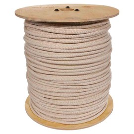 Golberg Solid Braid Construction Cotton Sash Cord – 5/16 Inch Diameter – Durable Cordage (100 Feet, Natural)