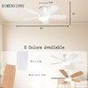 JSAITEE Ceiling Fans with Lights, 42 Inch Low Profile Ceiling
