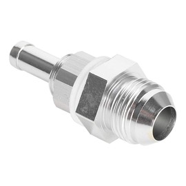 Hose Barb, AN8 3/8 Flare Bulkhead Hose Barb Aluminum Alloy Universal Quick Connect Joint Fuel Tank Fitting