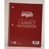 School Smart Spiral Wide Ruled Notebook, 8 x 10-1/2 Inches