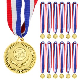 Acrridi Gold Medals for Awards,1st Winner Medals for Sports, Competitions, Party, Olympic Style, 2 Inches (12, Winner)