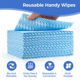 Peachicha Disposable Cleaning Cloths Reusable J Cloths Blue Jay Cloth All Purpose Cloths Dish Cloths Dish Towel For Kitchen, Absorbent Thick Durable And Dry Fast,Pack Of 50 Pcs