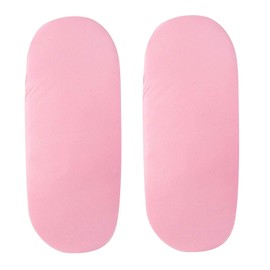 Dudu N Girlie Moses Basket Sheets Fully Fitted – 75 x 30 Moses Basket Bedding - Hypoallergenic Baby Pram Sheets Bedding Elasticated Breathable Easy Care (Pack of 1, Pink)