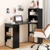48-Inch Computer Desk with 4-Tier Bookcase and CPU Stand Includes