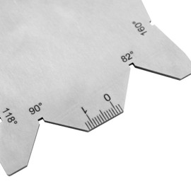 AYLIFU Angle Gauge Drill Bit Gauge Angle Finder Silver 80×80×2mm/3.14×3.14×0.07Inch Manual Measuring Tool for Angle Measuring Instrument 1PCS