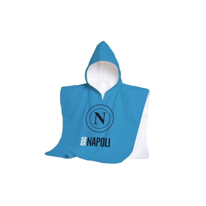 hermet SSC Napoli, Strandtuch mit Kapuze, Strandponcho für Kinder, 60