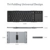 iClever Foldable Keyboard with Touchpad, BK08 Portable Tri-Folding Bluetooth Keyboard