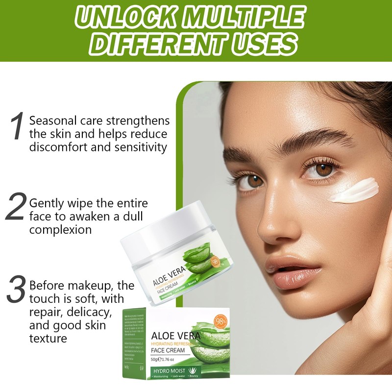 Aloe Vera Face Cream - Hydrating & Nourishing Moisturizer for