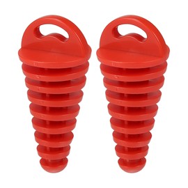 Motoforti 2pcs Motorcycle Exhaust Pipe Plug 15-38mm Universal Rubber Red