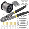 Turnbuckle Kit & Wire Rope Crimping Tool, 100ft Vinyl Coated