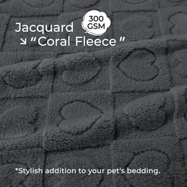 Luciphia Small Dog Blanket Washable Pet Bed Cover Soft Fluffy Puppy Blanket with Premium Fleece Cozy Calming Cat Blankets for Indoor Cats Grey 30x20 inch