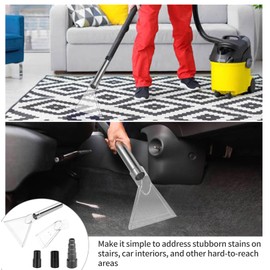 Shop Vac Extractor Attachments with 2-1/2" & 1-7/8" & 1-1/4" Three Adapters Auto Detailing Vacuum Head Extraction Wet Dry Vacuum Vac Extractor Attachment for Upholstery Carpet Car Detailing