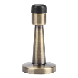 Door Stopper, Akozon Door Wall Protector Brushed Brass Door Stop Antique stoppers Zinc Alloy and Rubber Anti-Collision Holder Home Hotel Office Accessory (Bronze)