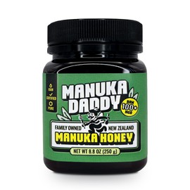 Manuka Daddy - Raw & Certified, MGO 100+ Manuka Honey, 100% Pure, Non-GMO, Direct from New Zealand, Daily Wellness, Family-Owned, 8.8oz (250g)
