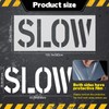 Slow Stencil, 36" Letter Height, Reusable Foldable Silicone Slow Pavement