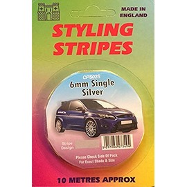 Castle 6mm Single Stripe Silver Accessories Styling Graphics Pinstripes CPS02S