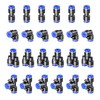HUAZIZ Pack of 24 Pneumatic Push to Connect Fittings, Pneumatic Fittings Kit, 6 Pieces Spliter+6 Pieces Elbows+6 Pieces Tea+6 Pieces Straight (OD 12 mm)