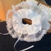 PLwelth Satin Scrunchies for Women White Elastic Hair Ties with