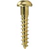 #9 x 1" Round Head Wood Screws, Solid Brass, Slotted