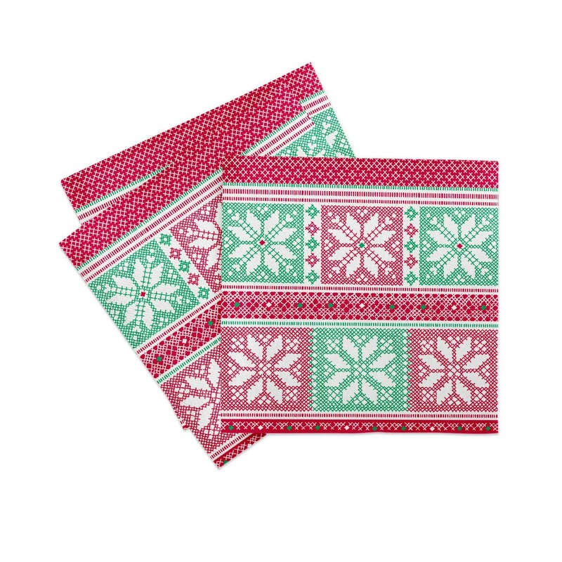 Sovie HORECA Linclass® Airlaid Chriss Napkin in Red/Green | Christmas