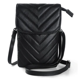 befen Genuine Leather Phone Bag, Real Leather Phone Purse, Small Phone Cross Body Bag for Women with Long Strap and Key Ring - Fit 8 Plus or Phone Less 6.5 Inch