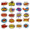 JHGCVX 20 Pieces Superhero Iron on Patches,Various Pow Bang Wow