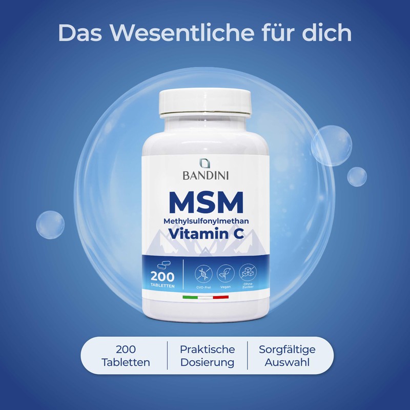 Bandini MSM – 2000 mg with 40 mg Vitamin C