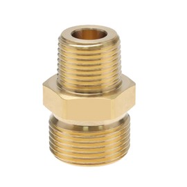 YINETTECH Brass Pressure Washer Coupler, 3/8" NPT Male to M22 14mm Male Adapter Connector, 4500 PSI Male Thread, Pressure Washer Hose Connector Converter