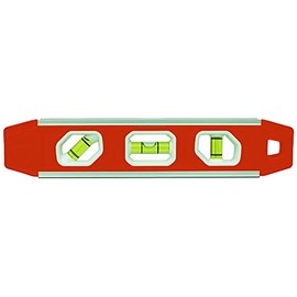 Johnson Level & Tool 1421-0900 Magnetic Aluminum Reinforced Torpedo Level, 9", Orange, 1 Level