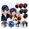 Song Ting Conjunto Gorro Bufanda Frío Tejido Lana Unisex Moda
