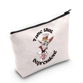Cartoon Merch Gift Cartoon Inspired Take That Depression Zipper Pouch for Fans Hazbin TV Show Cartoon Gift (TAKE That)
