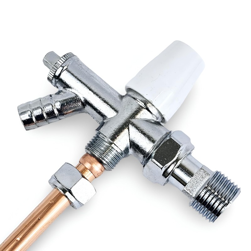 Wärmer System 8-10mm Angled Radiator Valve, Lockshield Angled Radiator Valve