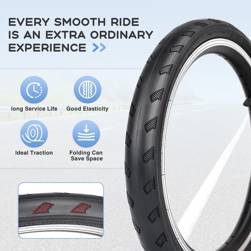 16 x 1 3/8 Bike Tire (37-349), 16 Inch Folding