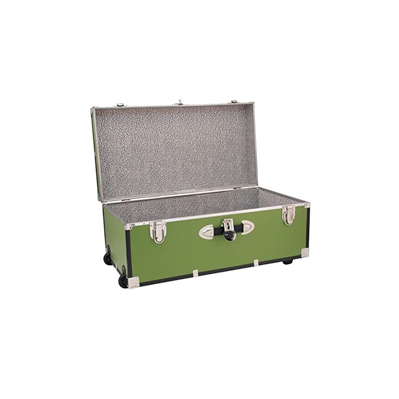 Seward Explorer Trunk with Wheels & Lock, Olive Grove, 30-Inch