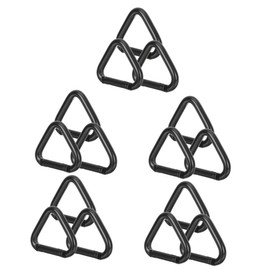 Garneck Triangle Climbing Lock Buckles Connecting Triangle Lock Heavy Locking Carabiner Grappling Hook Key Ring Travel Spring Aluminium Alloy Pack of 15