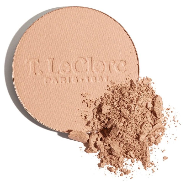 T.LeClerc Rice Compact Powder – Anti-Aging Pressed Powder with Brown