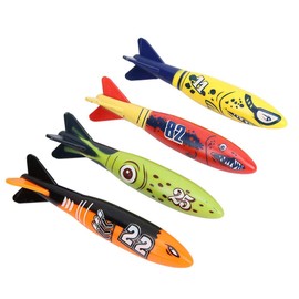 Portable size torpedo rocket toy, underwater torpedo rocket, 5.12*1.38*0.98inch for swimming diving game summer toys kids swimming learning water torpedo locket