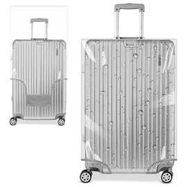 Yotako 32 Inch Suitcase Cover Protector, Clear PVC Luggage Covers for Wheeled Suitcase 32", No Edge Wrapping Around and Beautiful