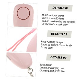 SHOWERORO Personal Emergency Alarm 120db Sound Compact Design for Women Boys and Girls Elderly Led Flashlight