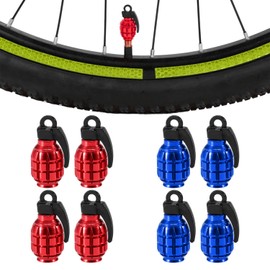 8 Pieces Grenade Shape Air Valve, Tire Valve Cap, Dust Cap, Bicycle Dust Cap, Interesting Tire Accessories.