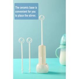 DOOBAANN Handheld Electric Baby Formula Mixer,Electric Milk Frothers,Handheld Drink Mixer(Beige)