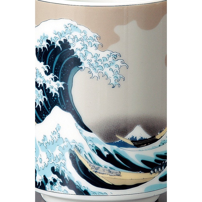 Soho Kiln 488-26-453 Sushi Yumomi Wave Fuji φ2.9 x 4.1